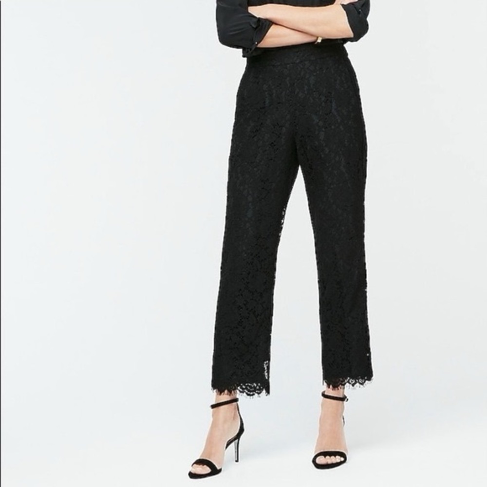 J.Crew Black Lace Pants Size 6